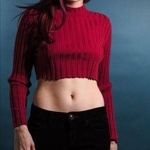 Talbots Petites Long Sleeve Crop Top